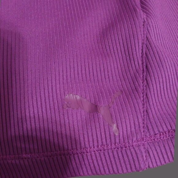 Puma Womens Purple Ribbed  Fitted DryCell Tank Top Purple Small - Picture 6 of 11